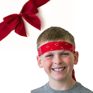 Red Bandana Tie Headband