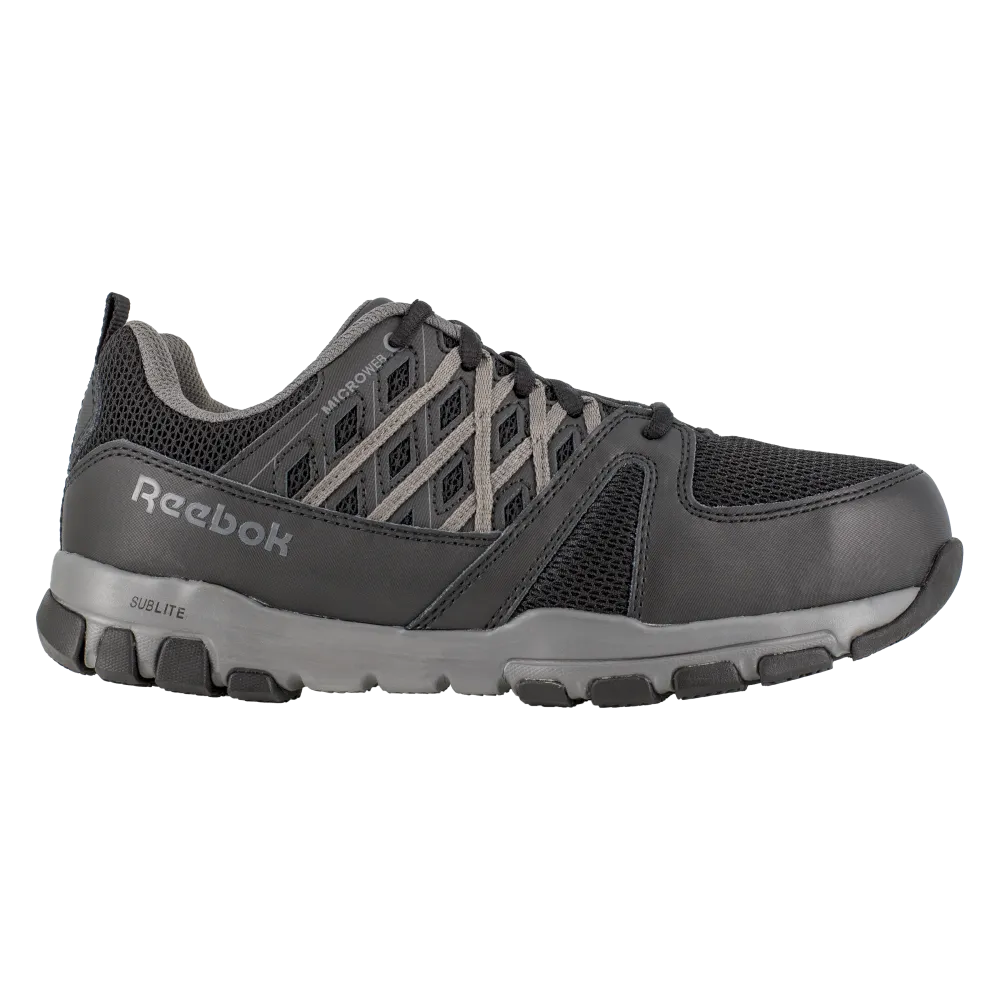 Reebok RB416 Women's Steel Toe Athletic Oxford - Black-Grey