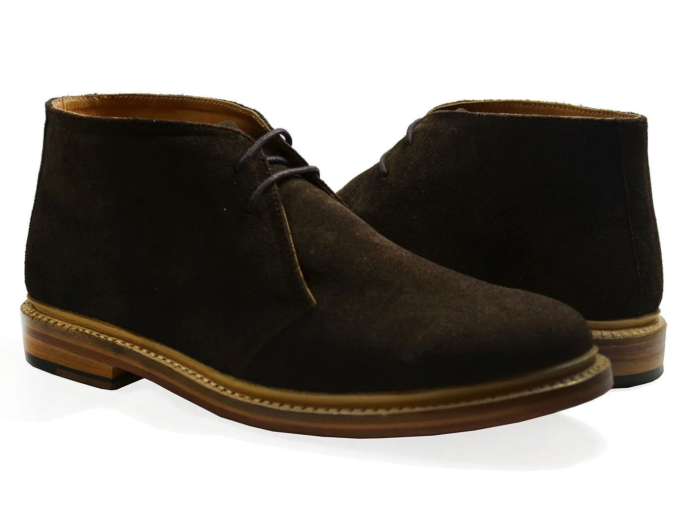 SAHARA Brown Full Leather Chukka Ankle Boots by Paul Malone