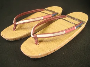 Setta Shoes Sandles FormalMade Of Rice Straw Footbed Leather Sole 9" L 3"W