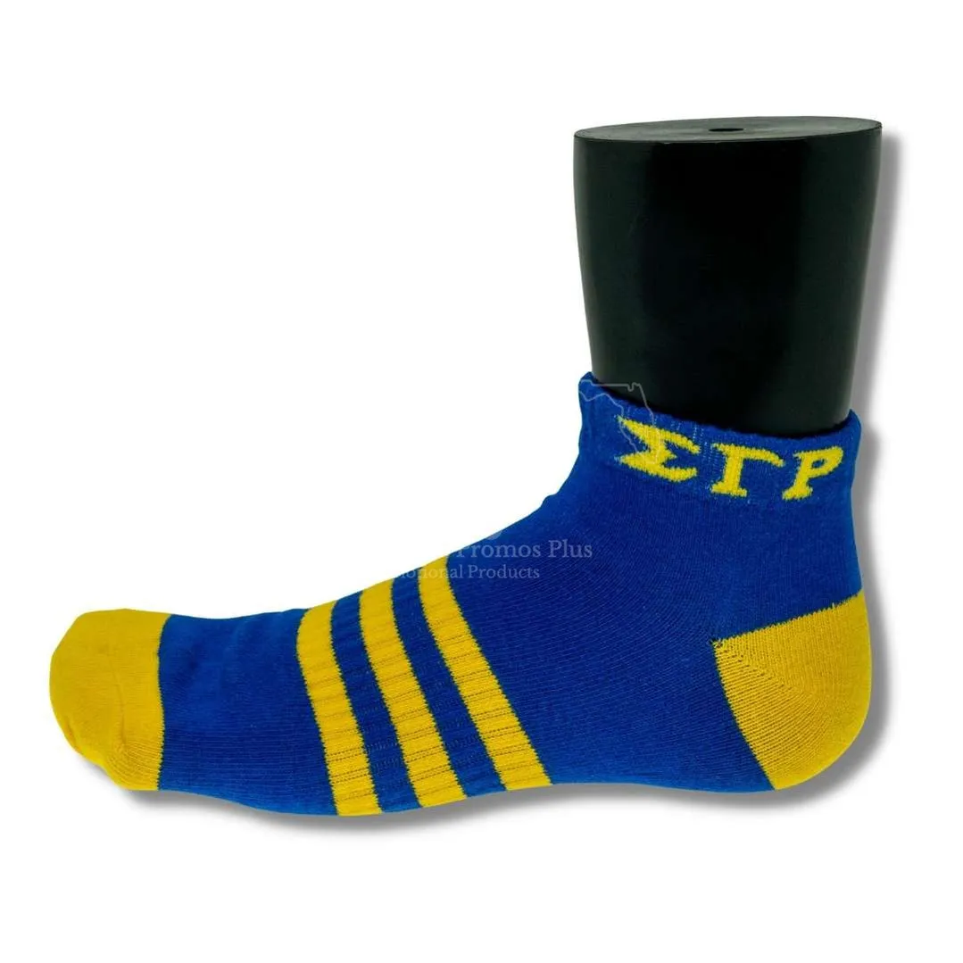 Sigma Gamma Rho ΣΓΡ Greek Letters Low Cut Ankle Athletic Socks Cushioned Mesh Breathable Comfort Running Sock With Arch Support