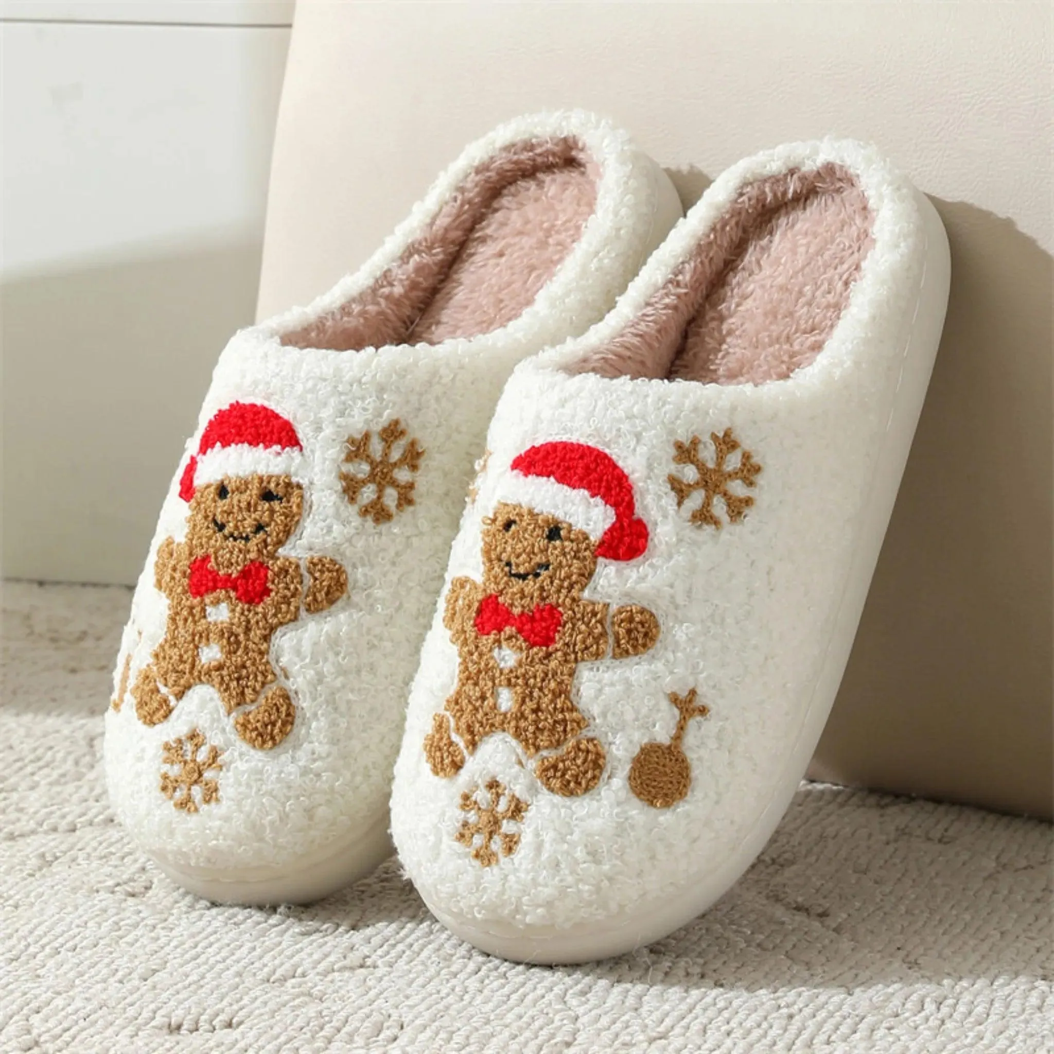 Snowflake Slippers – Cozy, Non-slip Indoor Shoes for Women