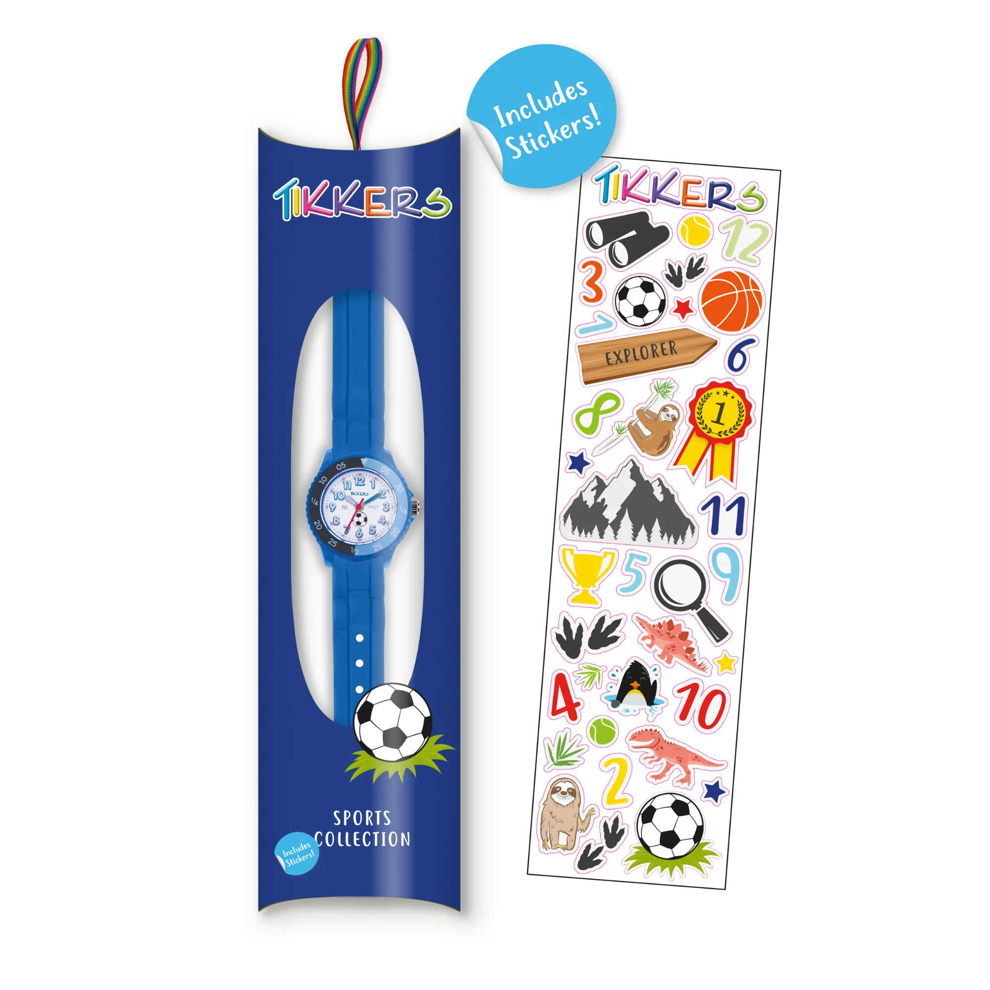 Tikkers Time Teacher Silicone Soccer Watch TK0002