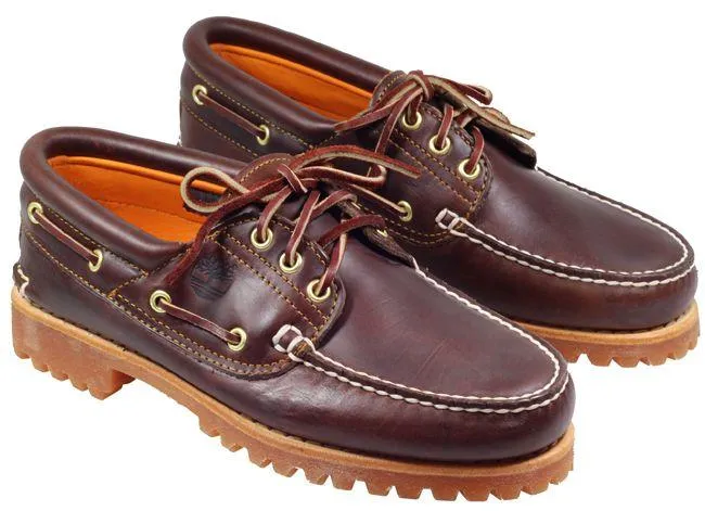 Timberland Boots Mens 3 Eye Classic Lug Boat Shoe Brown