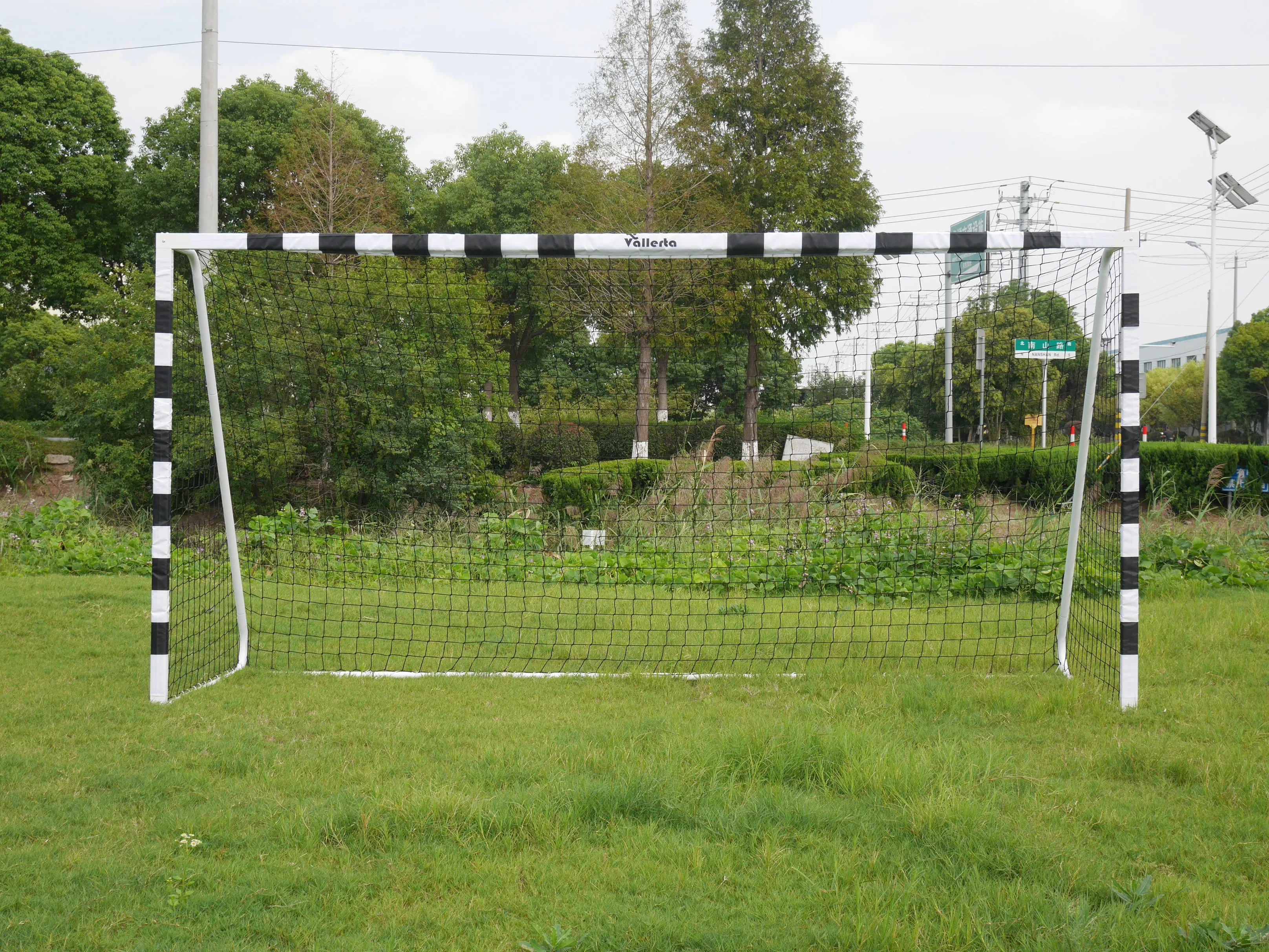 Vallerta® Signature Series 12 X 6 Ft. Checkered Futsal Soccer Goal w/ Anti-Sag Cross Bar.