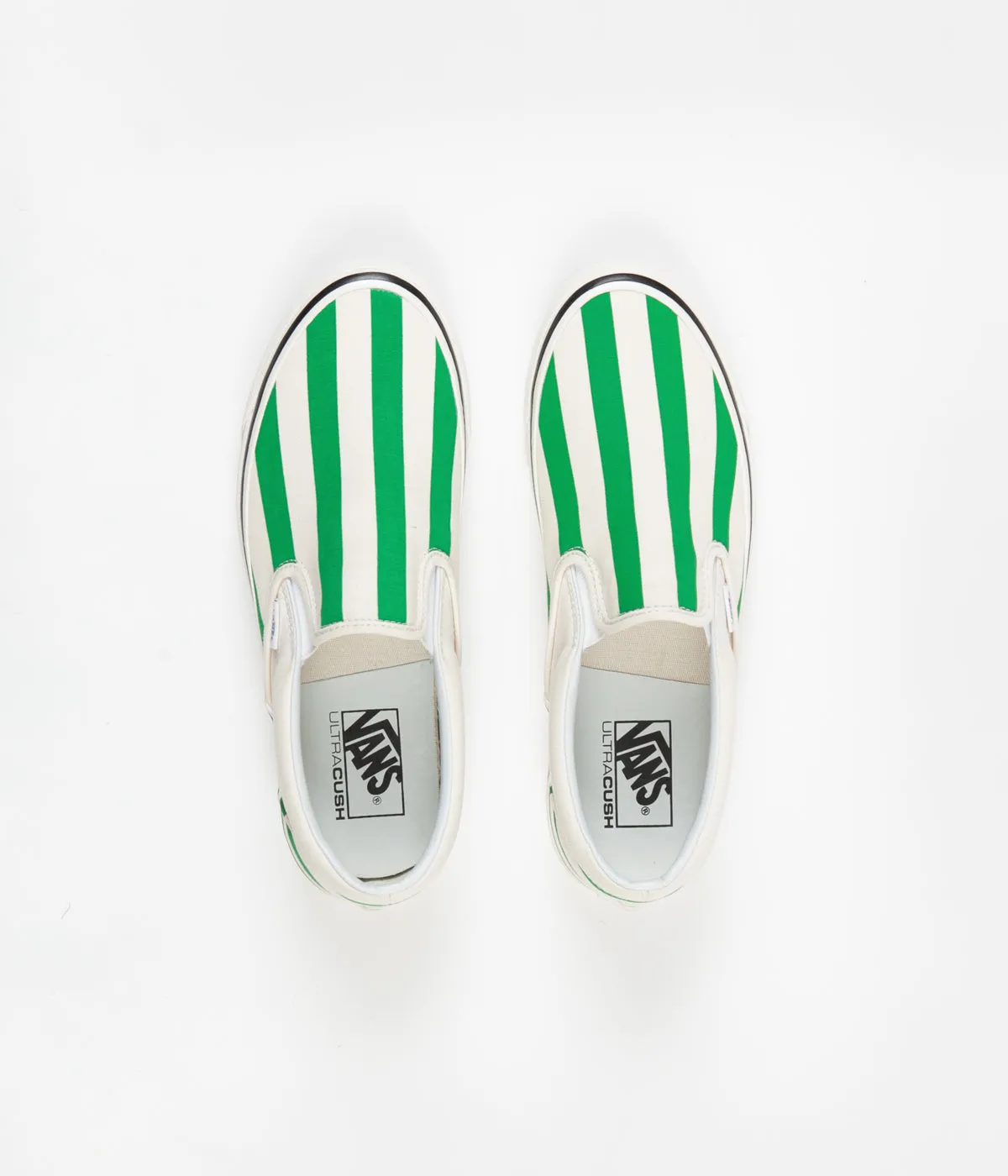 Vans Classic Slip-On 98 DX Anaheim Factory Shoes - OG White / OG Emerald / Big Stripes