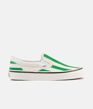 Vans Classic Slip-On 98 DX Anaheim Factory Shoes - OG White / OG Emerald / Big Stripes