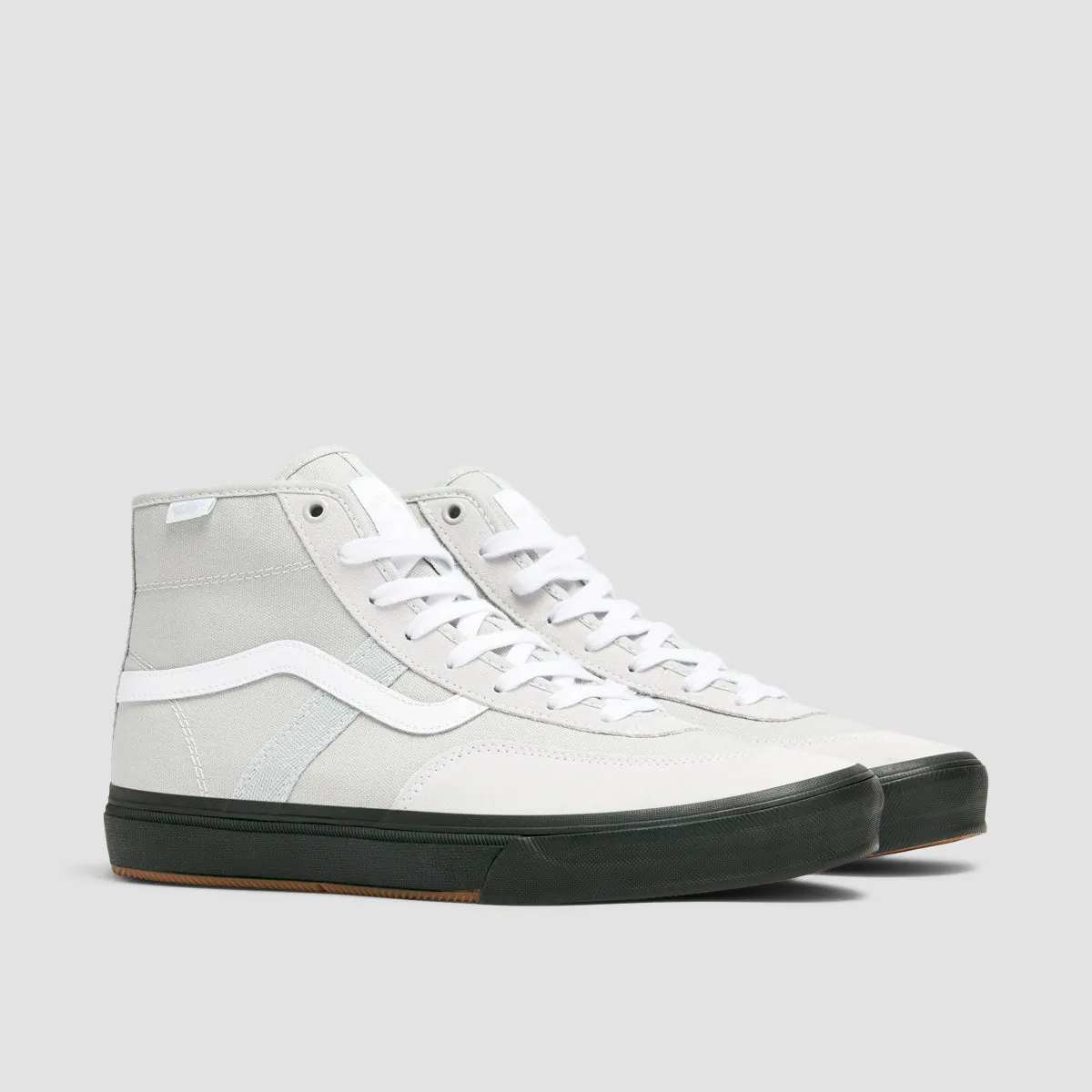 Vans Crockett High Top Shoes - Light Grey/Black