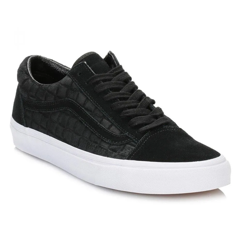 Vans Mens Old Skool Trainers - Black Suede Checkers