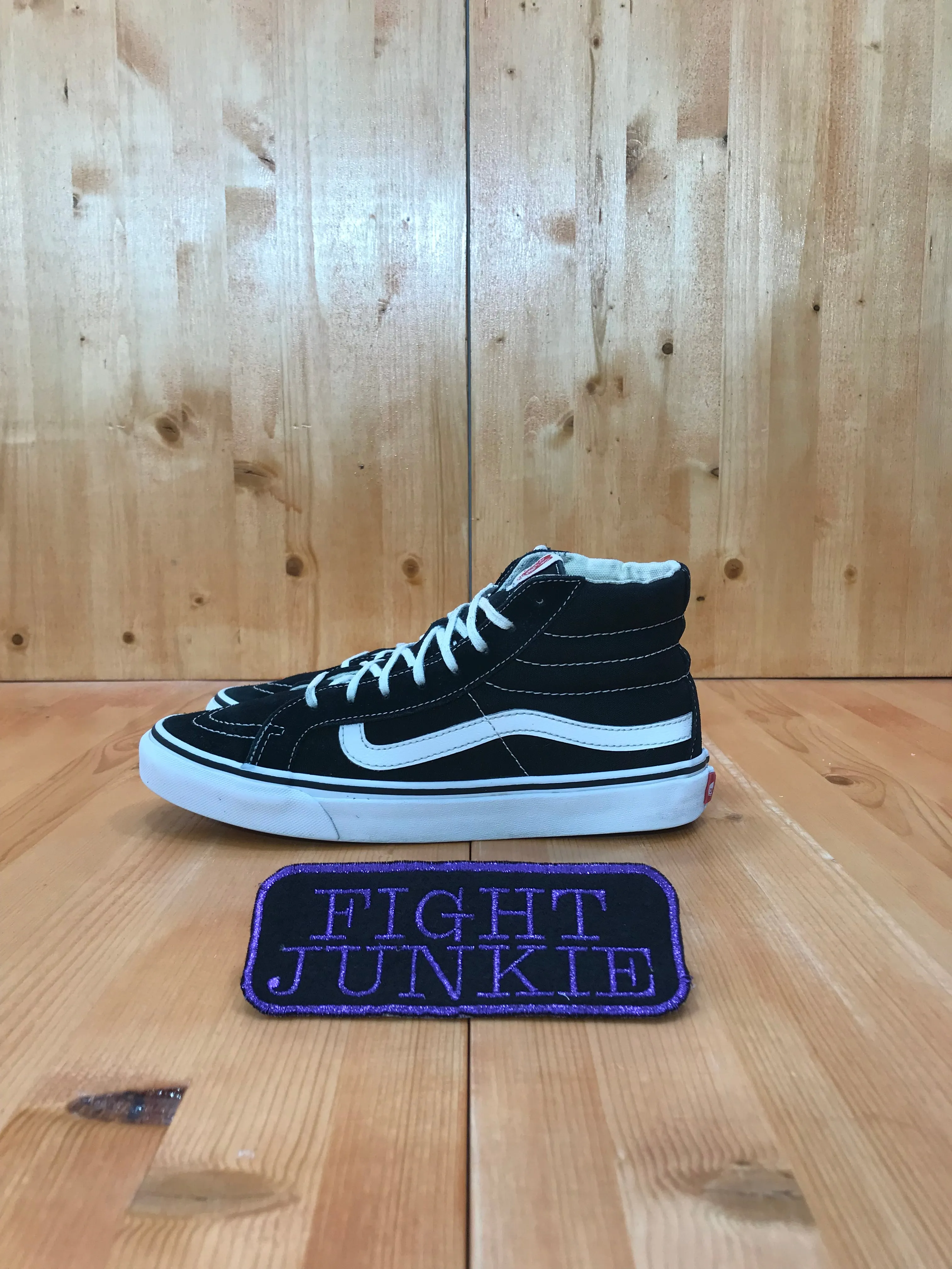 VANS SK8-HI SUEDE & CANVAS Women Size 8.5 Skateboarding Skate Shoes Sneakers Black 721278