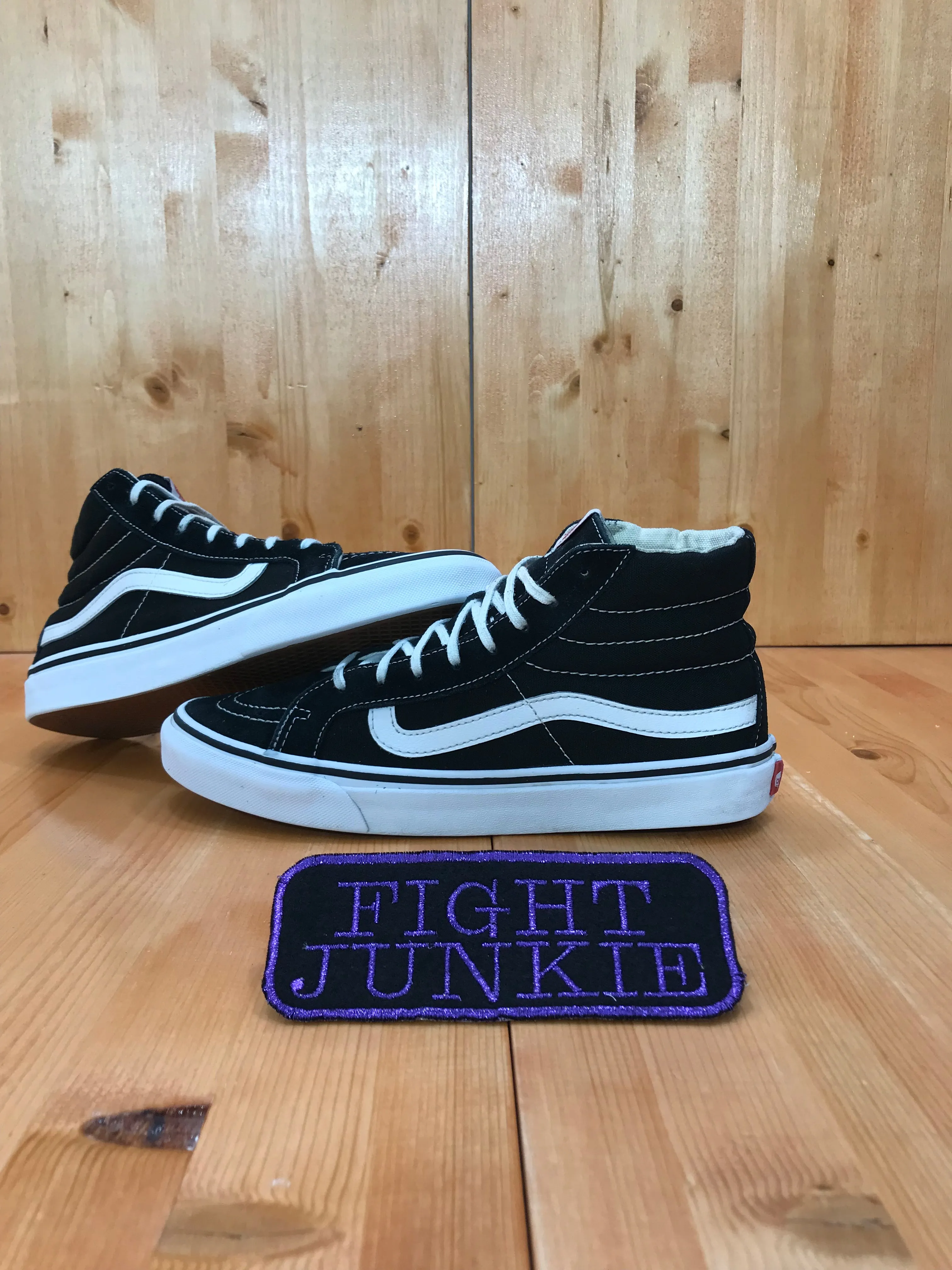 VANS SK8-HI SUEDE & CANVAS Women Size 8.5 Skateboarding Skate Shoes Sneakers Black 721278