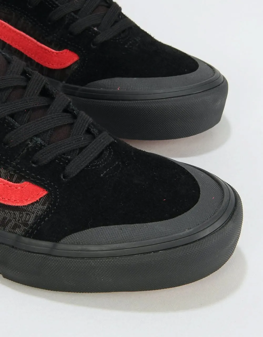 Vans Style 112 Pro Skate Shoes - (Baker) Black/Black/Red