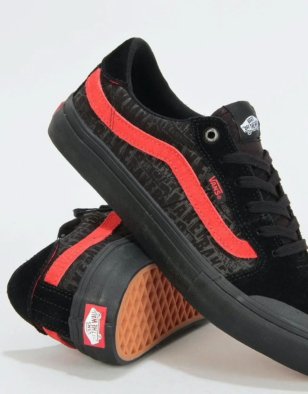 Vans Style 112 Pro Skate Shoes - (Baker) Black/Black/Red