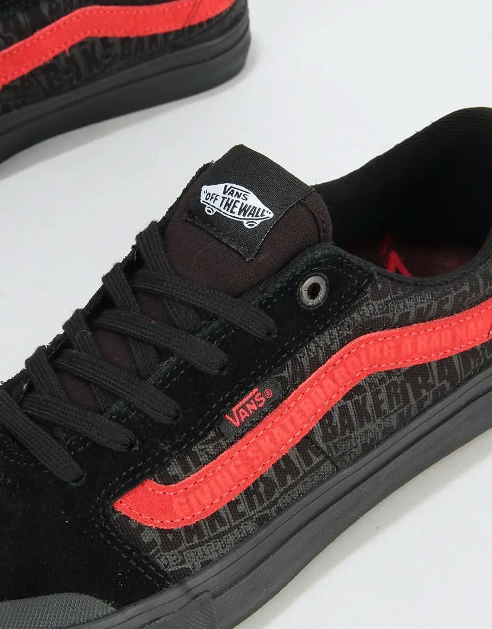 Vans Style 112 Pro Skate Shoes - (Baker) Black/Black/Red