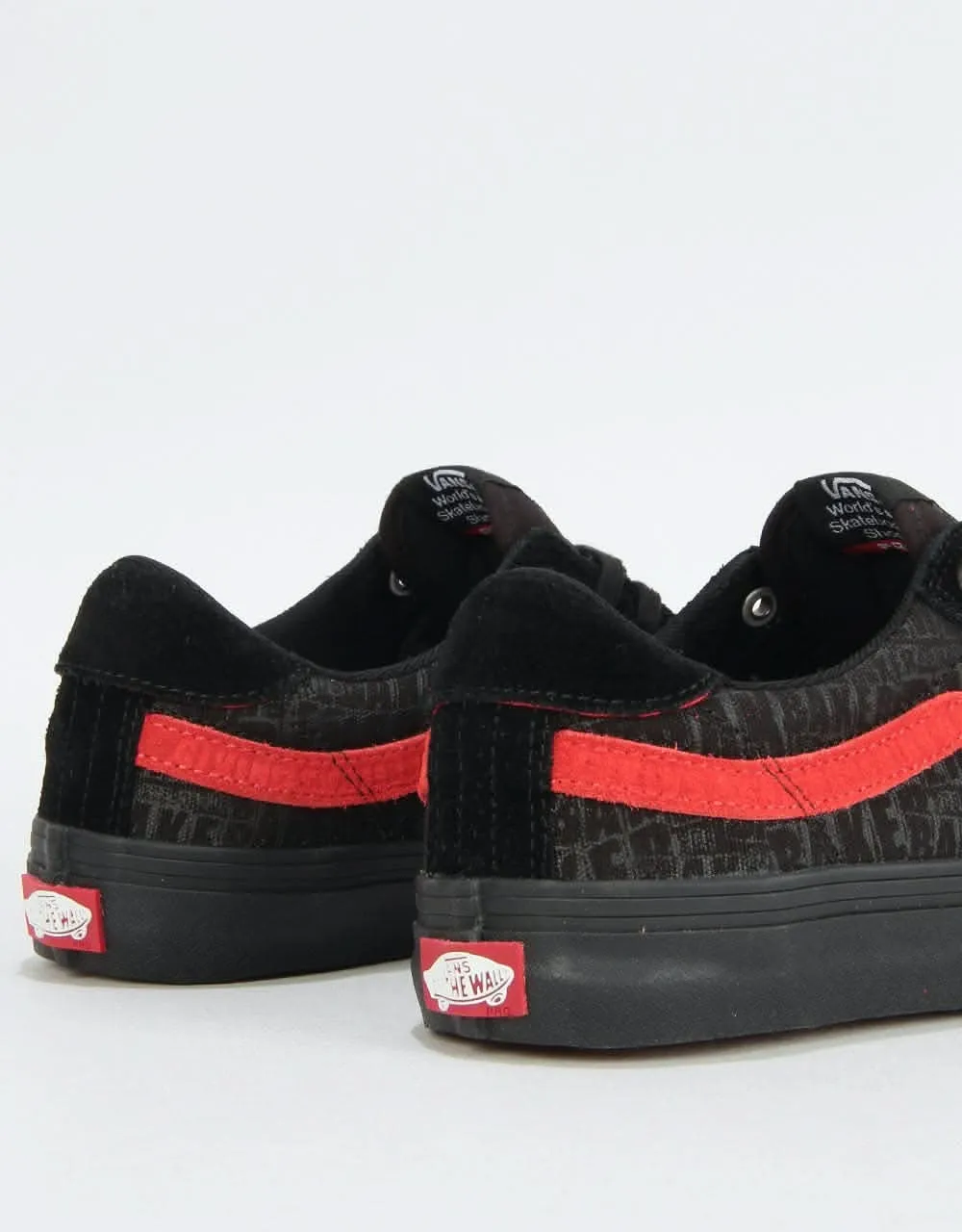 Vans Style 112 Pro Skate Shoes - (Baker) Black/Black/Red