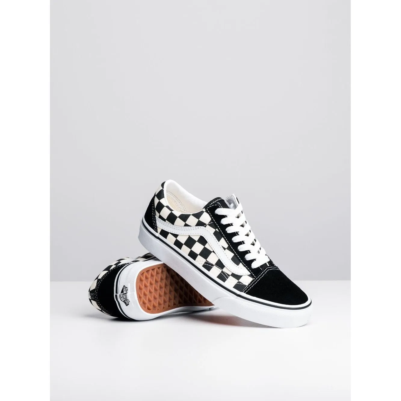 Vans Unisex Old Skool Primary Check Shoes - Black / beige / White