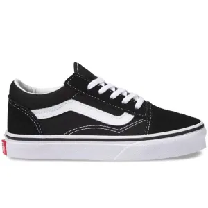 Vans Youth Kids Old Skool Skate Shoes - Black/True White