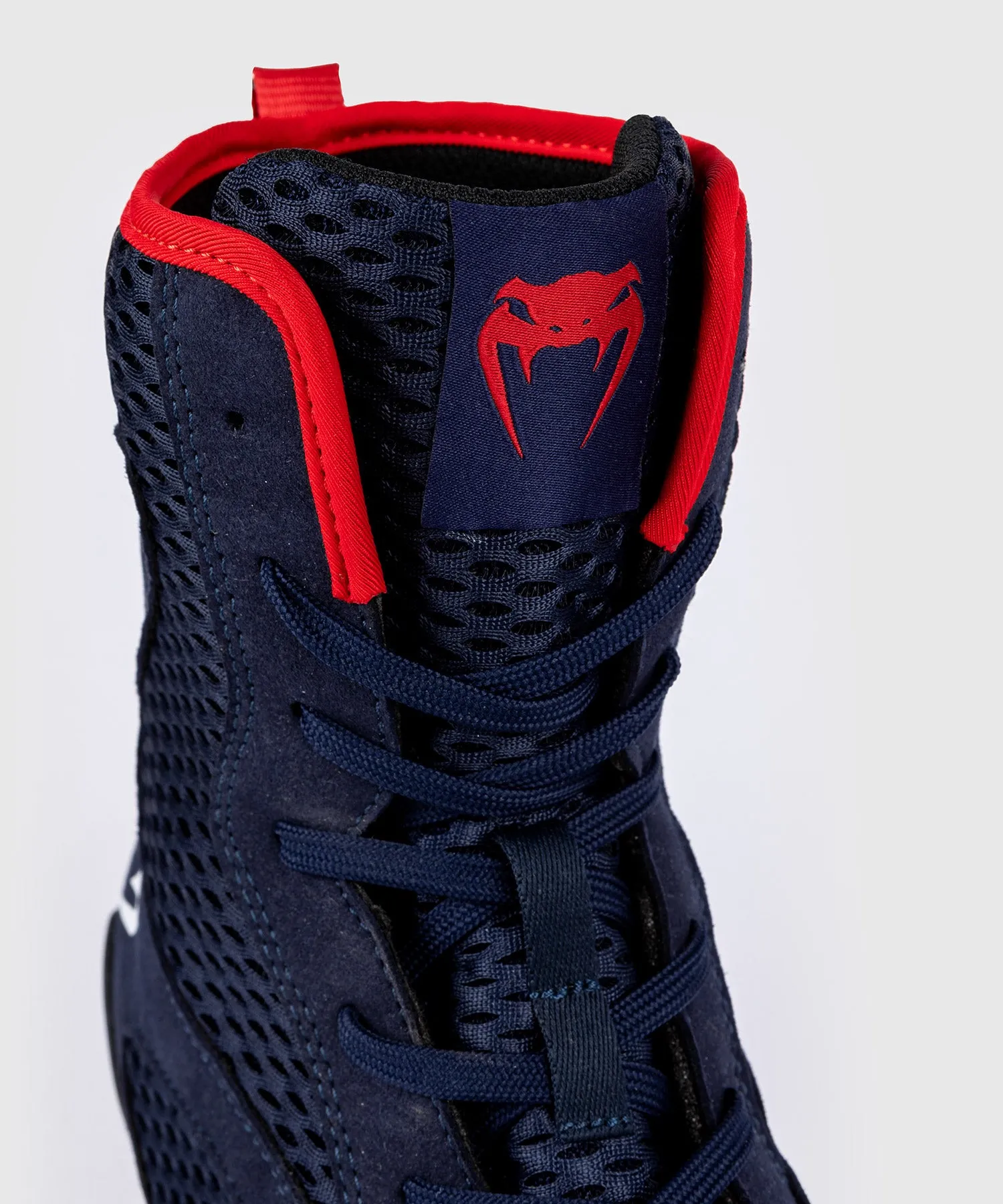 Venum Contender Boxing Shoes - Navy Blue/Red