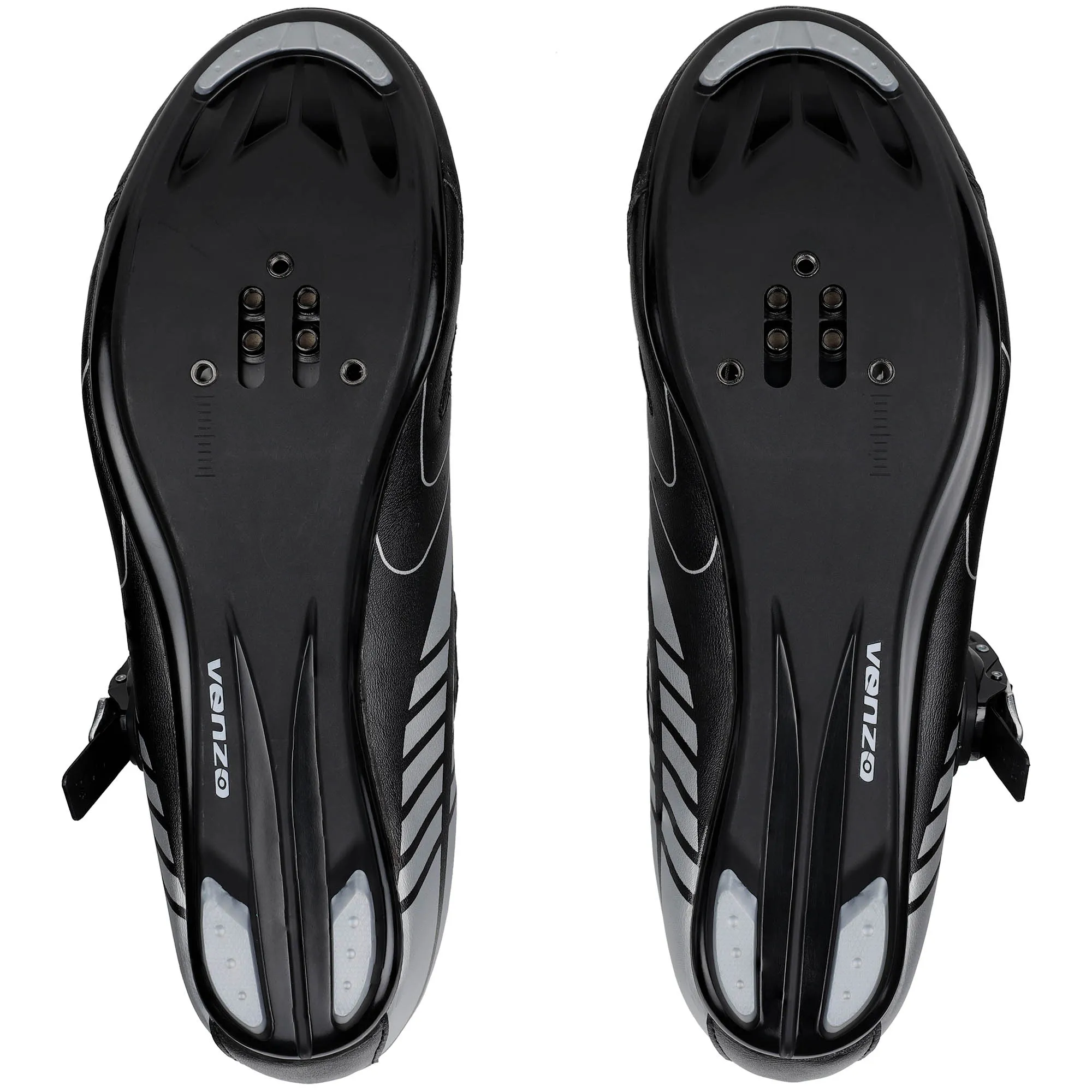 Venzo RX Road Bike Compatible with  SPD SL Look Cycling Shoes and Look Delta Indoor Cleats Black Size 46