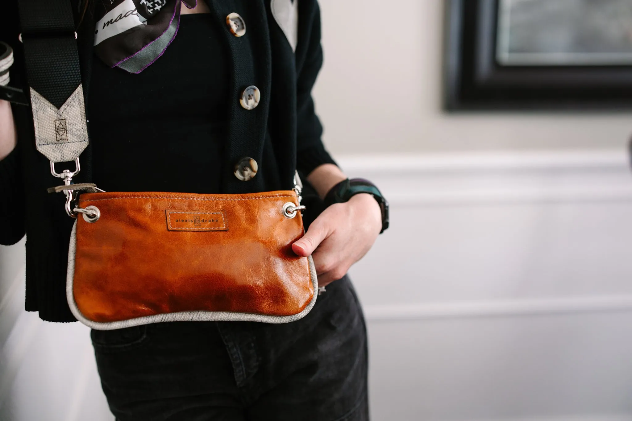 Western Woods Collection | Belt Bag Crossbody | Bourbon   Winter Python