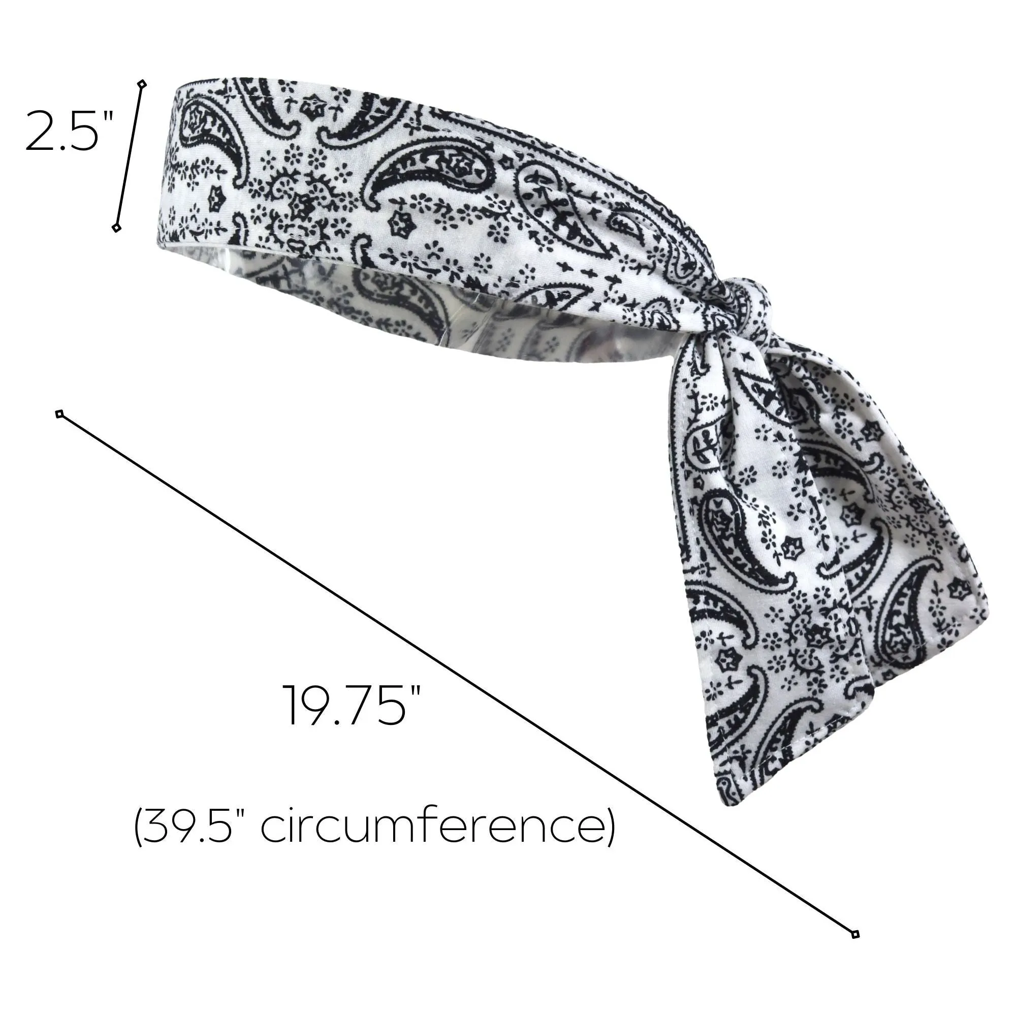 White Bandana Tie Headband