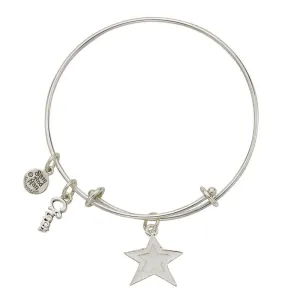 White Star Cheer Bangle Bracelet