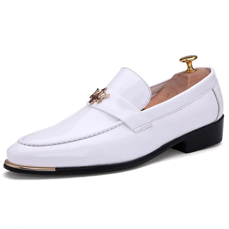 Zusaimei 2020 new men's business casual shoes British bright leather pointed men's shoes fashion wedding trendy shoes I